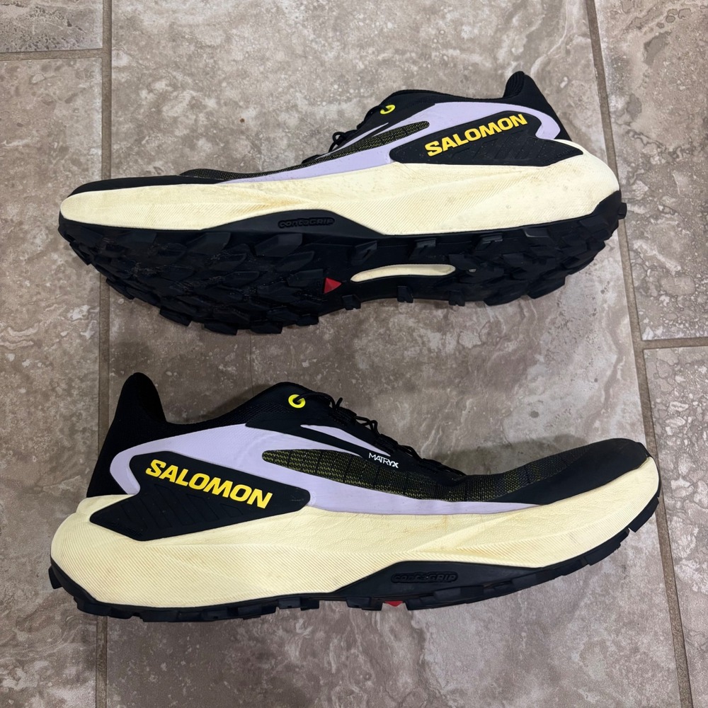 Salomon S/LAB Genesis Trail Running Shoes Black Yellow Matryx 474437 Womens 9 - Picture 8 of 14